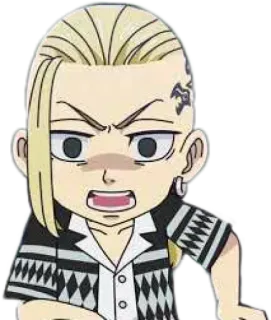 😁 Ken Ryuguji Tokyo Revengers Anime, Manga, Karakter, Ken Ryuguji, Tokyo Revengers, Stiker telegram sticker