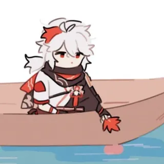 😔 Kaedehara Kazuha Genshin Impact 动漫, 可爱, 原神, 枫原万叶 telegram sticker