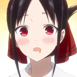 ❤️ Kaguya Shinomiya Kaguya-sama: Love Is War аниме, Кагуя-сама, Кагуя Шиномия, милый, удивлённый, Love is War telegram sticker