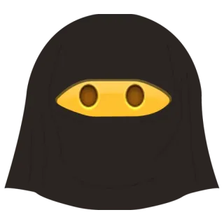 😀 Ninja, Emoji, Máscara, Lutador, Stealth telegram sticker