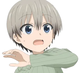 😨 Uzaki Hana Uzaki-chan Wants to Hang Out! Аниме, Мультфильм, Манга, Фанатское творчество, Узаки Хана, Uzaki-chan Wants to Hang Out! telegram sticker