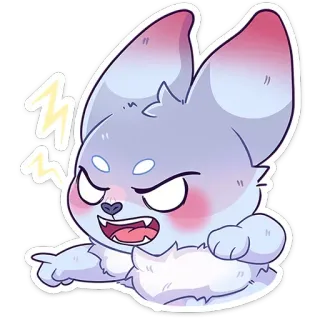 😡 wütend, fuchs, cartoon, tier, niedlich whatsapp sticker