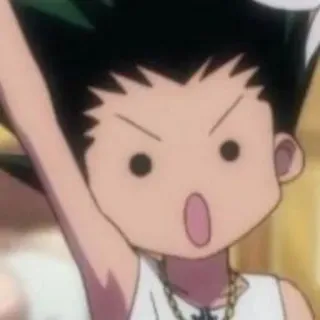 🌿 Gon Freecss Hunter x Hunter Anime, Garçon, Gon, En colère, Choqué telegram sticker