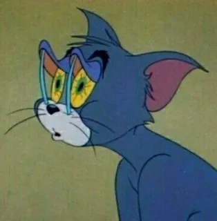 😖 Tom Cat Tom and Jerry Desenho animado, Gato, Meme, Engraçado, Exausto telegram sticker