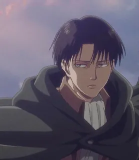 📎 Levi Ackerman Attack on Titan anime, attack on titan, levi, levi ackerman, soldier, manga, animated, character telegram sticker