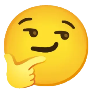 😏 emoji, thinking, question, suspicious, curious, questioning telegram sticker