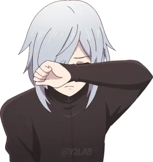 😭 อนิเมะ, ร้องไห้, เศร้า, ตัวละคร, อารมณ์, เสียใจ telegram sticker