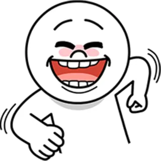 😄 ridere, felice, gioioso, cartoni animati, emozione telegram sticker