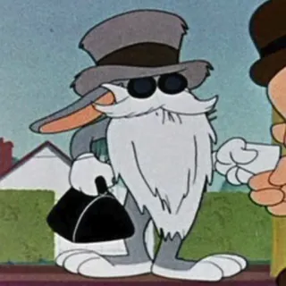 👨‍🦳 Bugs Bunny Dessin animé, Déguisement, Lapin, Comédie, Drôle telegram sticker