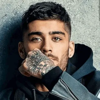 😐 Zayn Malik zayn malik, singer, celebrity, tattoo telegram sticker