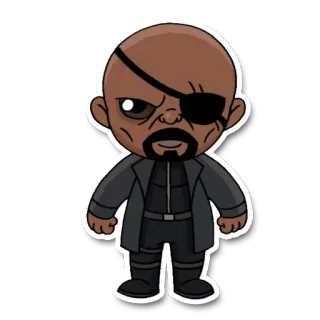 👨‍🦲 Nick Fury marvel, comics, character, agent, spy, superhero telegram sticker