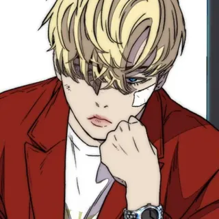 🇨🇰 Anime, Manga, Dibujo animado, Ilustración, Personaje, Chico, Pelo rubio whatsapp sticker