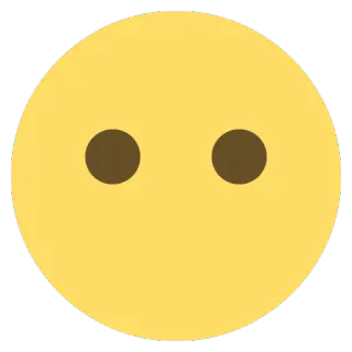😶 Emoji, Minimalistisch, Gesicht, Gelb, Ausdruckslos, Simpel whatsapp sticker