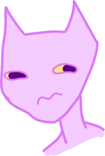 😒 кот, фиолетовый, грустный, мультфильм, животное telegram sticker