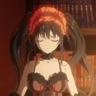 😌 Kurumi Tokisaki Date A Live อนิเมะ, ผู้หญิง, Date A Live, Kurumi Tokisaki, สาวอนิเมะ whatsapp sticker
