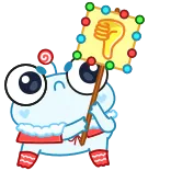 👎 kreskówka, kciuk w dół, nie lubię, naklejka, negatywny odbiór telegram sticker