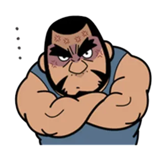 😠 bravo, homem, desenho animado, rabugento, chateado, personagem, forte telegram sticker