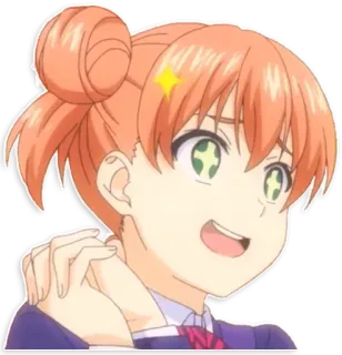 😃 Anime, Chica, Expresión, Lindo, Dibujo animado telegram sticker