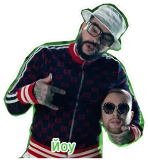 😎 йоу homme, chapeau, lunettes de soleil, russe telegram sticker