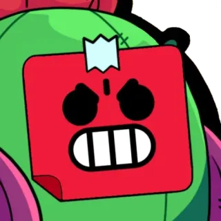😠 Spike Brawl Stars cactus, angry, character, game telegram sticker