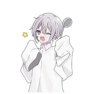 😋 Anime, Mangá, Fofo, Kawaii, Arte, Ilustração, Desenho animado, Adesivo whatsapp sticker