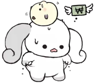 ☁ 만화, 귀여운, 동물, 스티커, 캐릭터, 카와이 telegram sticker