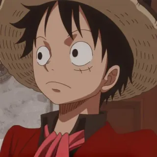 ☠ Luffy One Piece Anime, One Piece, Luffy, Strohoed, Cartoon, Personage telegram sticker