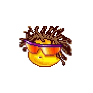 😎 Emoji, Sonnenbrille, Pixelkunst, Gesicht, Ausdruck whatsapp sticker