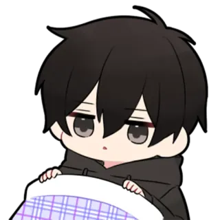 ❤️ anime, cute, sleepy, tired, blanket telegram sticker