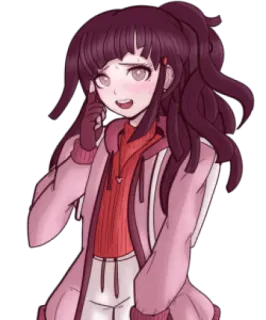 😅 Mikan Tsumiki Danganronpa Anime, Danganronpa, Mikan Tsumiki, Postać, Różowy, Słodki whatsapp sticker