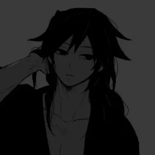 🖤 anime, manga, man, art, portrait, character whatsapp sticker