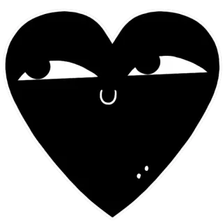 💜 heart, cartoon, emoji, cute, love, sticker telegram sticker