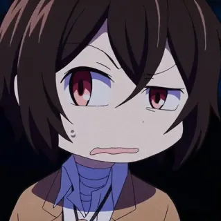 🥃 Osamu Dazai Bungou Stray Dogs Anime, Manga, Chibi, Osamu Dazai, Bungou Stray Dogs whatsapp sticker