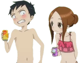 😫 Anime, Fatos de banho, Praia, Verão, Bebidas telegram sticker