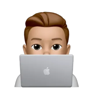 👨‍💻 emoji, person, computer, laptop, apple, technology telegram sticker