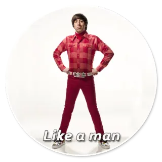 👤 Howard Wolowitz The Big Bang Theory Like a man The Big Bang Theory, Howard Wolowitz, Como un hombre, Sitcom, Televisión whatsapp sticker