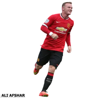 ⚽ Wayne Rooney ALI AFSHAR sepak bola, sepak bola, olahraga, pemain, atlet telegram sticker