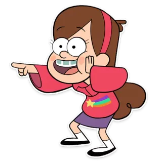 😲 Mabel Pines Gravity Falls desenho animado, personagem, Mabel Pines, Gravity Falls, animação, programa de tv whatsapp sticker