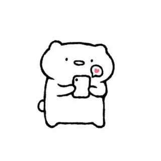 🧺 orso, carino, animale, cuore, telefono, cartone animato telegram sticker