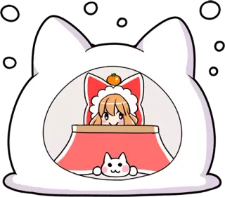 🏠 Anime, Kartun, Karakter, Lucu, Kucing, Kawaii telegram sticker