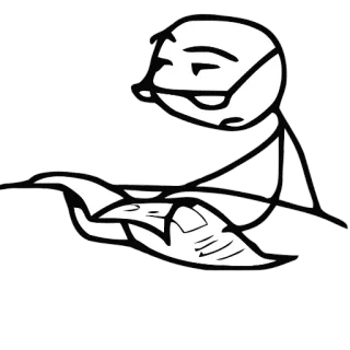🤓 stick figure, reading, book, glasses telegram sticker