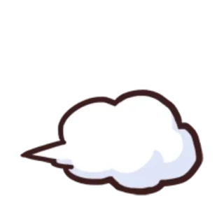 💨 cloud, dust, smoke, puff, cartoon telegram sticker