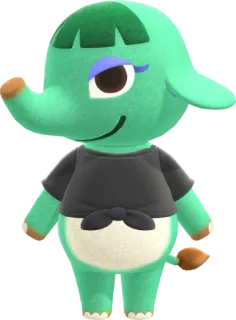 🐘 Ellie Animal Crossing Ellie, Animal Crossing, Elefant, Videospielcharakter, Niedlich, Cartoon telegram sticker