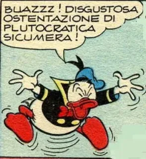 🙊 Donald Duck BLIAZZZ! DISGUSTOSA OSTENTAZIONE DI PLUTOCRATICA SICUMERA! donald duck, italien, bande dessinée, dessin animé, walt disney, disney, dégoût, ploutocratie telegram sticker