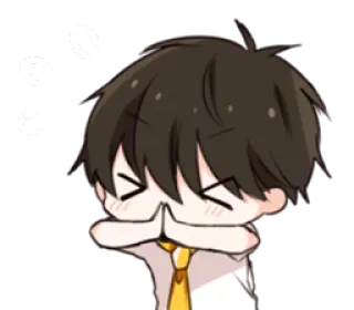 🙏 anime, character, cute, kawaii, chibi, cartoon, sticker whatsapp sticker