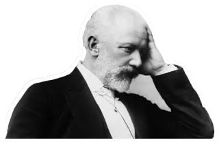 🤦‍♂️ Tchaikovsky classical music, composer, Tchaikovsky, Russian telegram sticker