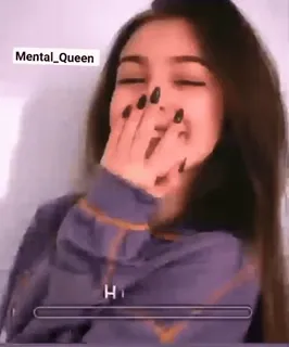 😝 Mental_Queen fille, femme, joyeuse, rire, reine telegram sticker