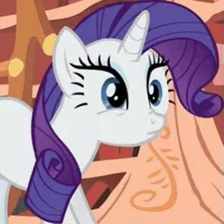 🤨 Rarity My Little Pony Rareté, My Little Pony, dessin animé, poney, licorne telegram sticker