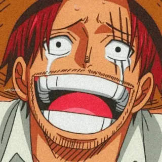 🤣 Luffy One Piece アニメ, ワンピース, ルフィ, 泣く telegram sticker