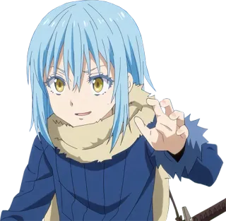 😃 Rimuru Tempest That Time I Got Reincarnated as a Slime anime, character, Rimuru, Tempest, Slime telegram sticker
